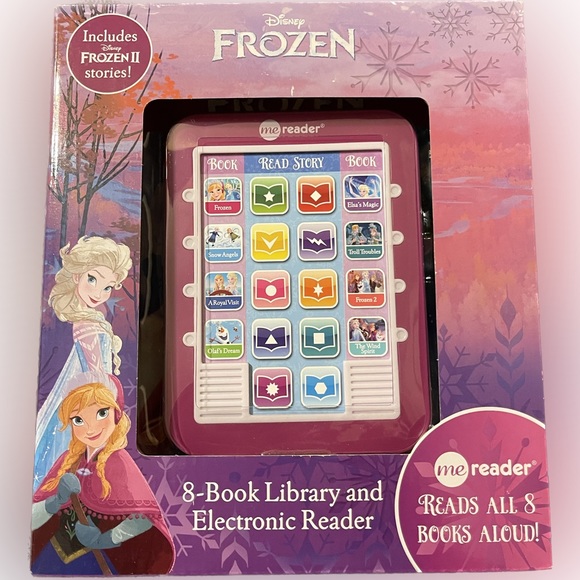 Disney Toys Disney Frozen 8 Book Library And Electronic Reader